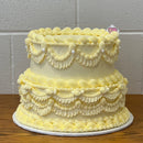 Vintage Pearl 2 tier Cake