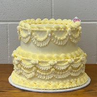 Vintage Pearl 2 tier Cake