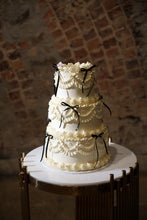Load image into Gallery viewer, Vintage Ribbon 3 tier Cake
