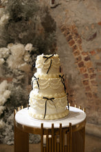 Load image into Gallery viewer, Vintage Ribbon 3 tier Cake
