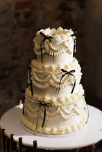 Load image into Gallery viewer, Vintage Ribbon 3 tier Cake

