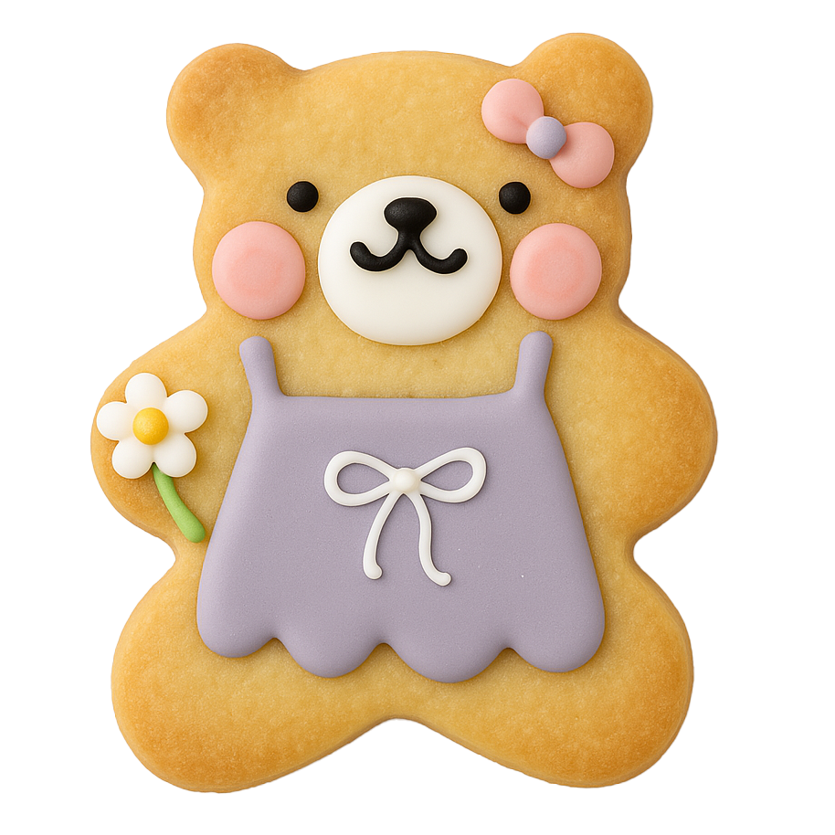 Teddy Bear Cookie (Lettering)