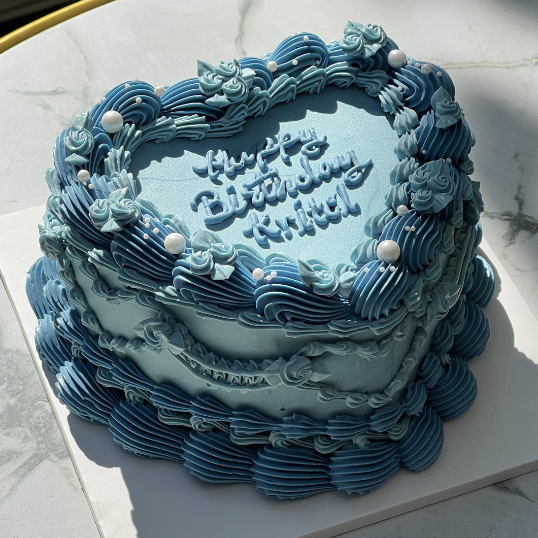 Rose Pearl Vintage Cake (Round/Heart)