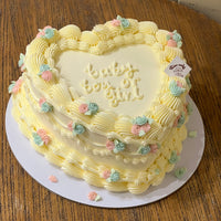 [Gender Reveal] Vintage Rose Garden Cake
