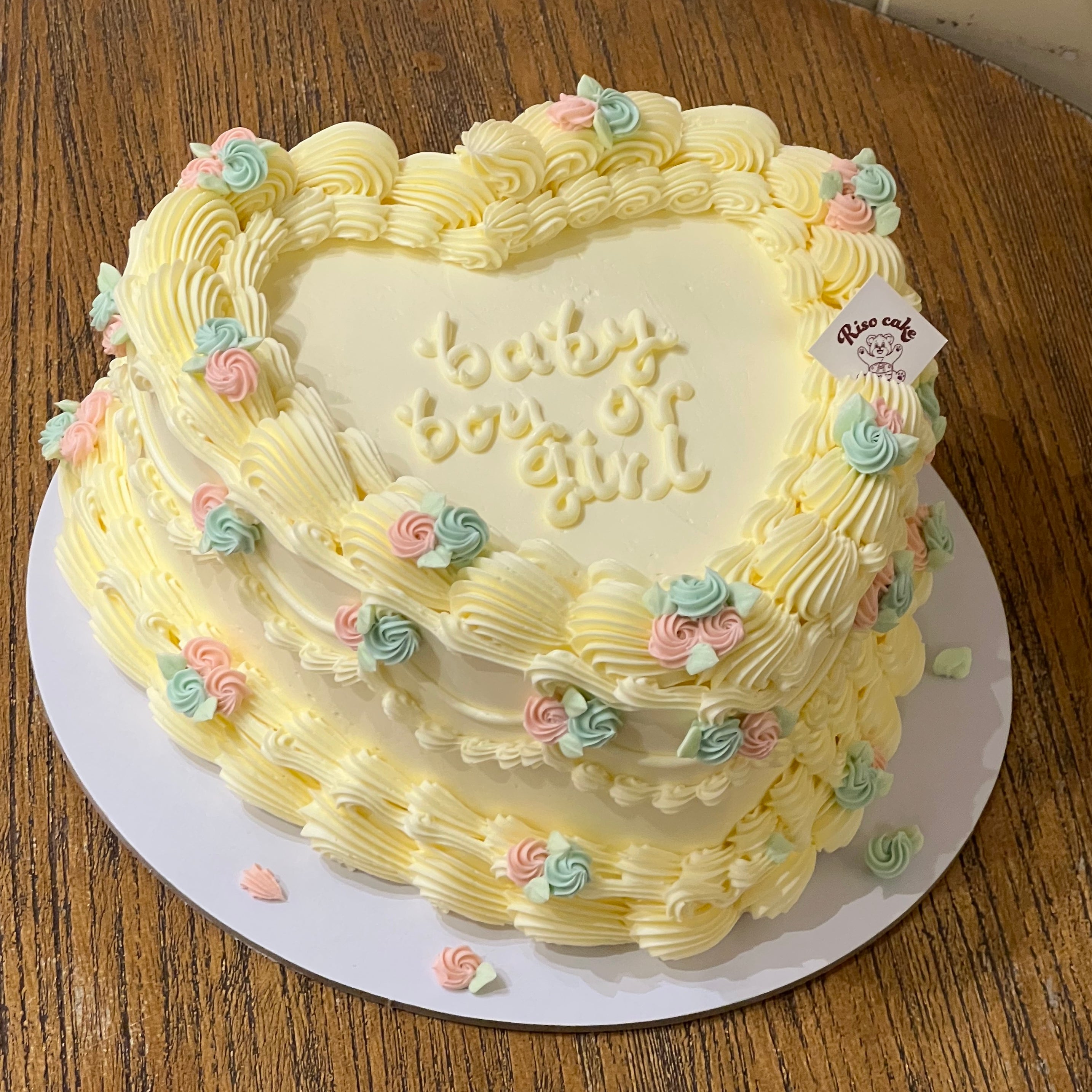 [Gender Reveal] Vintage Rose Garden Cake