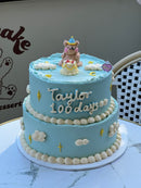 Cloud Bear 2 tier Cake