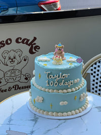 Cloud Bear 2 tier Cake