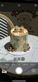 Two Bears Heart 2 tier Cake