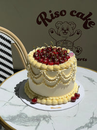 Cherry Heaven 2 tier Cake