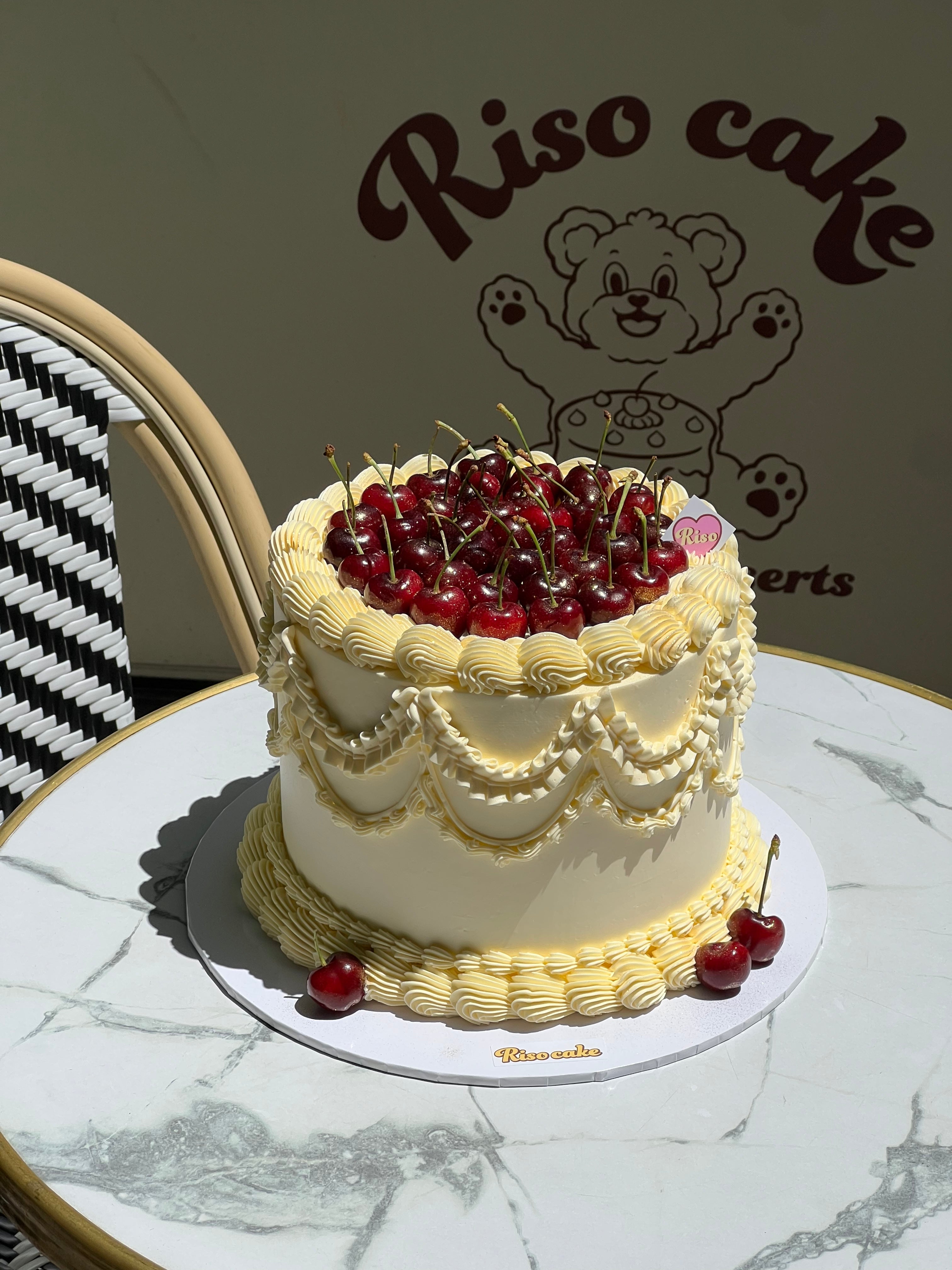 Cherry Heaven 2 tier Cake
