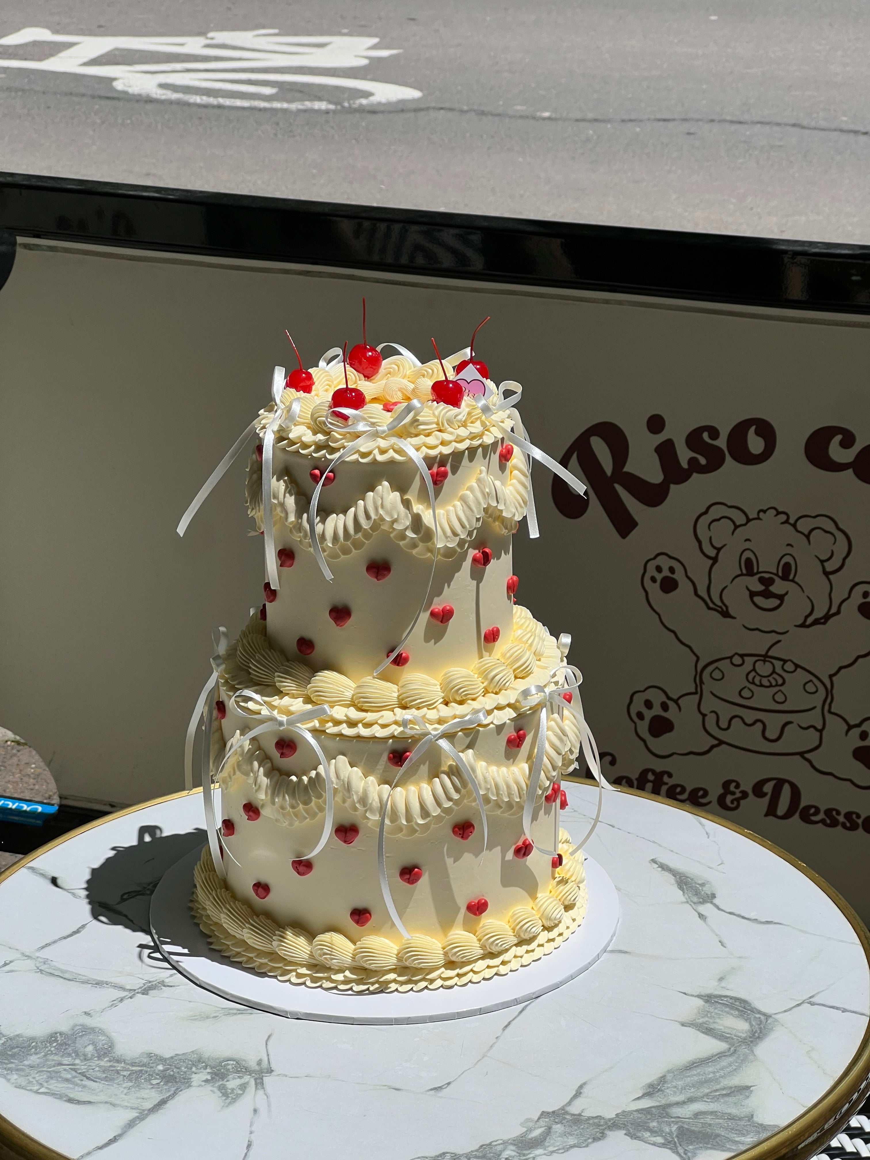 ILY 2 tier Cake