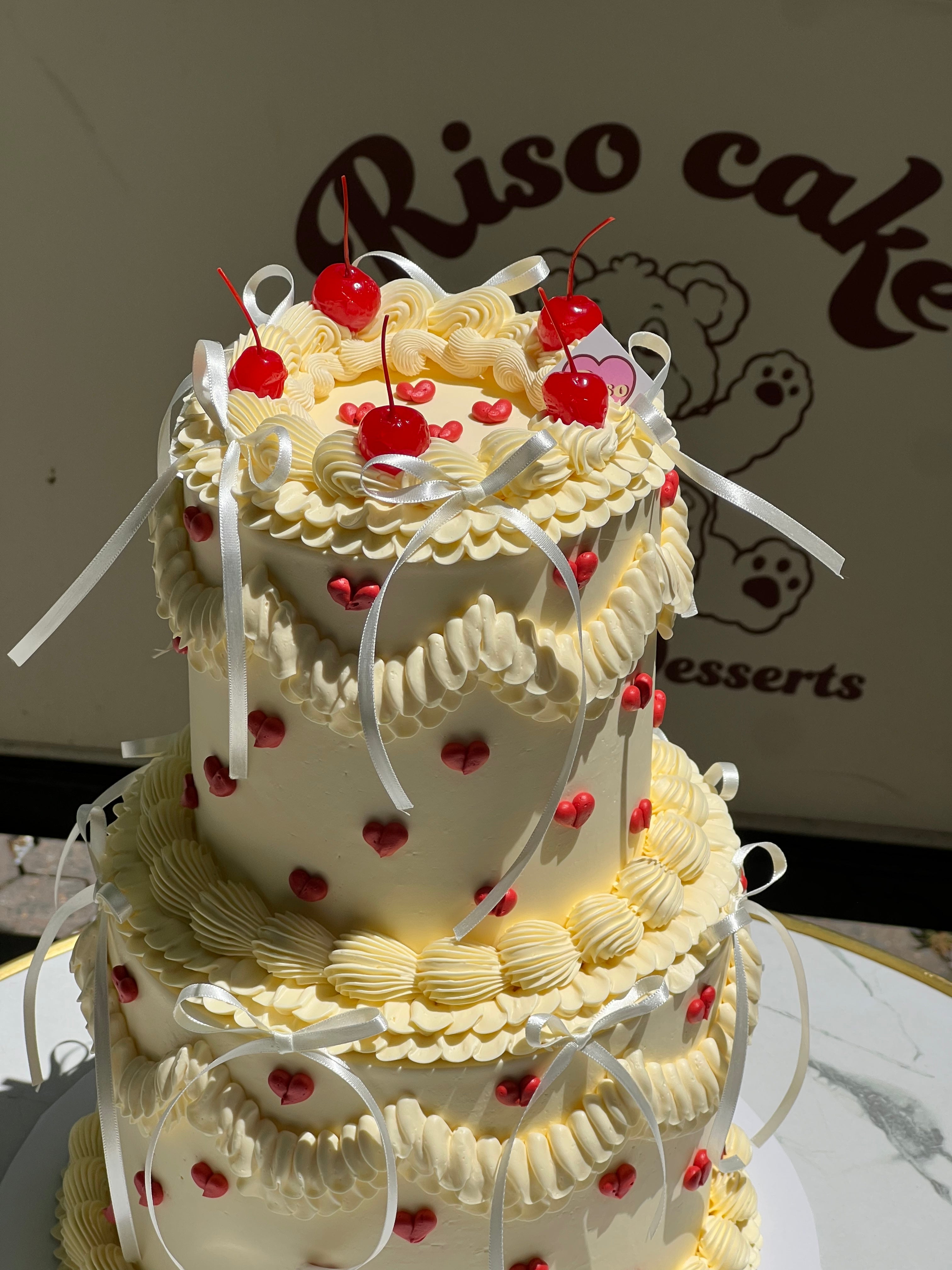 ILY 2 tier Cake