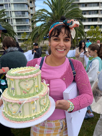 Gingham Silly Goose 2 tier Cake