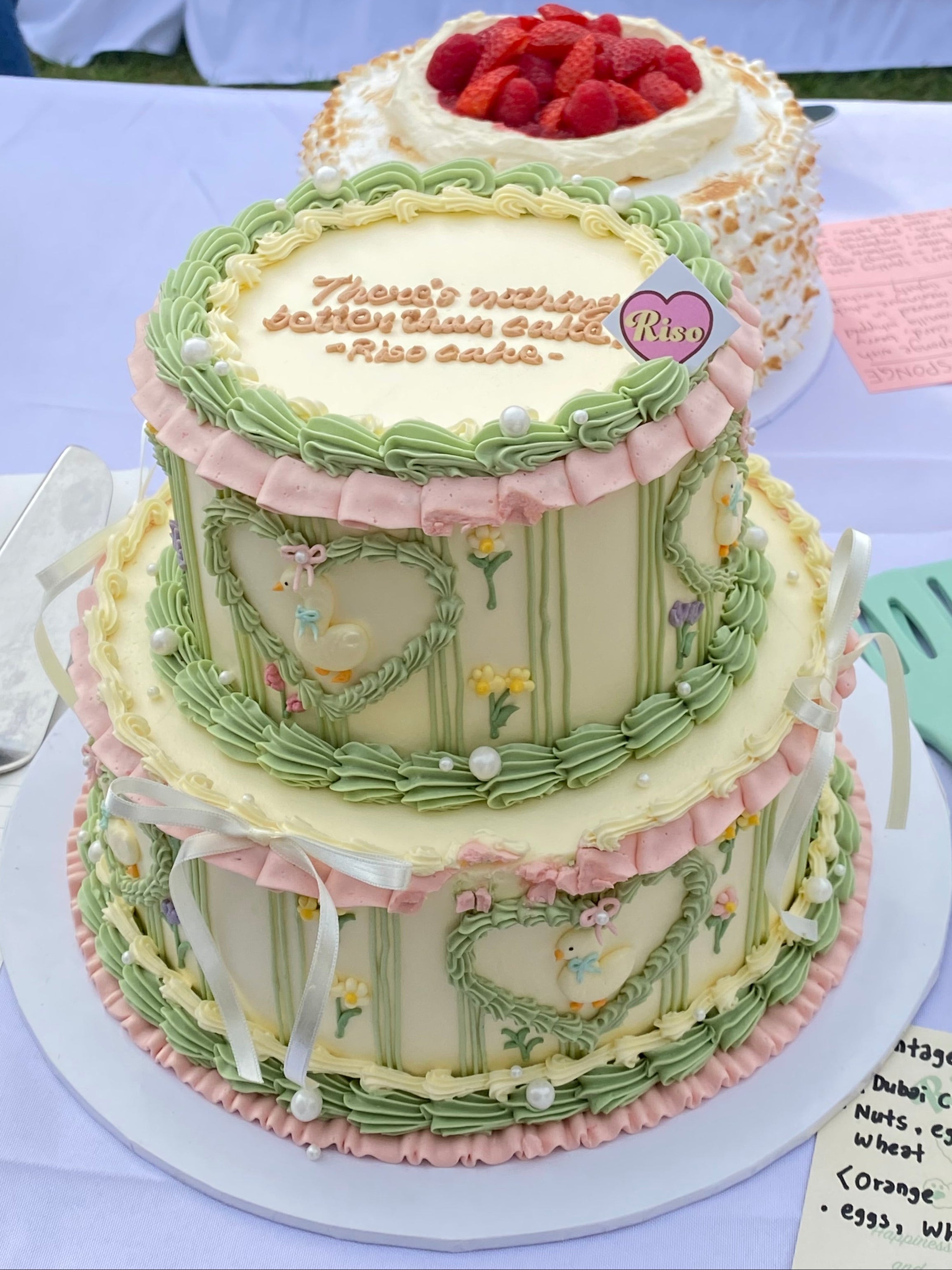 Gingham Silly Goose 2 tier Cake