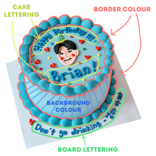 Load image into Gallery viewer, One Colour Text Cake (Round/Heart)
