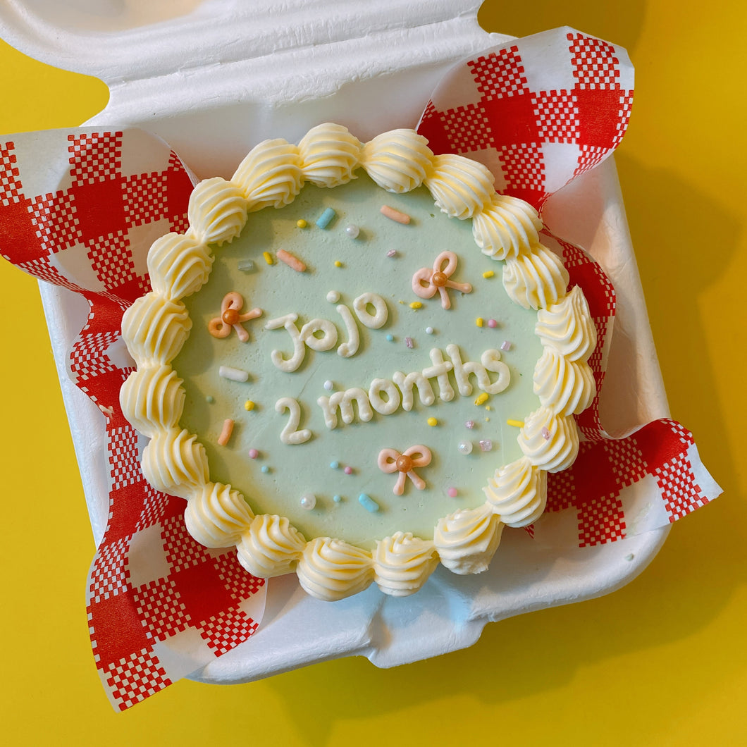 Pastel Lace Lunch Box Cake