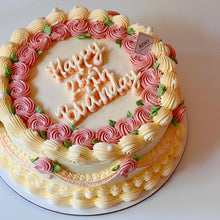 Load image into Gallery viewer, Rose Wreath Cake (Round/Heart)
