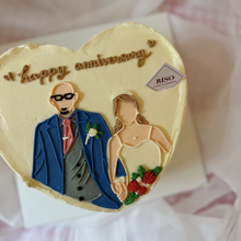 Load image into Gallery viewer, Wedding Picture Cake (Round/Heart)
