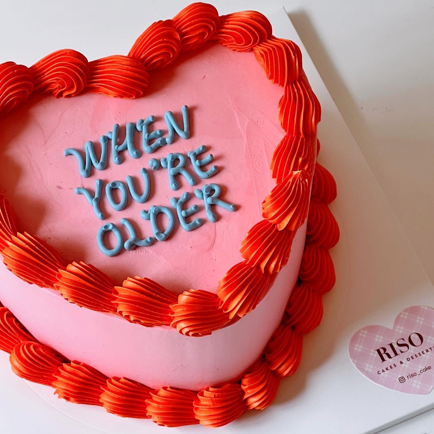 Simple Lettering Cake (Round/Heart)