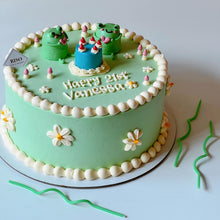 Load image into Gallery viewer, Frog Birthday Picnic Cake
