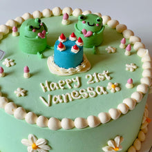 Load image into Gallery viewer, Frog Birthday Picnic Cake

