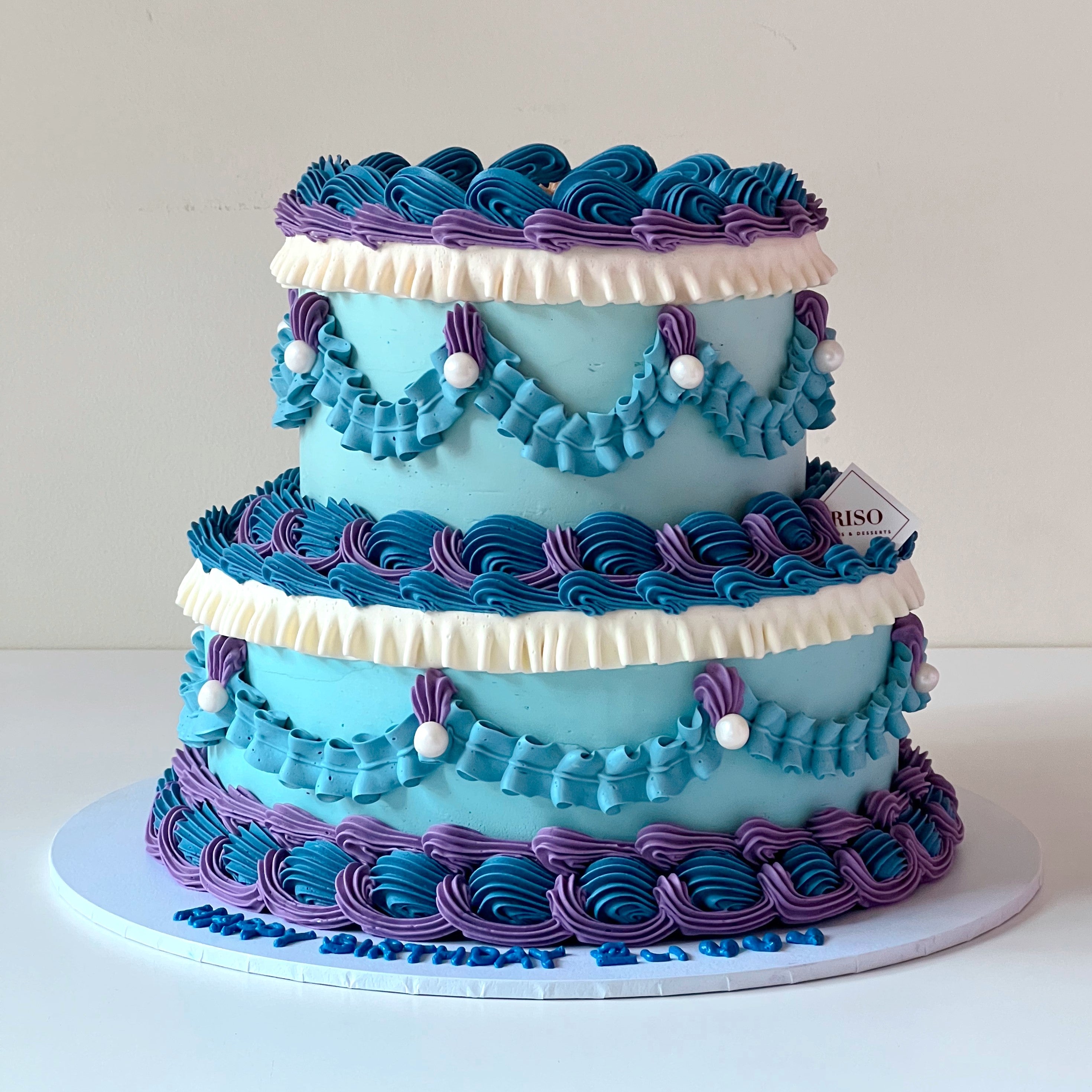 Vintage Face 2 tier Cake