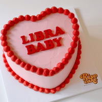 Simple Pom Pom Cake (Round/Heart)