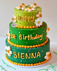 Smiley Daisy 3 tier Cake
