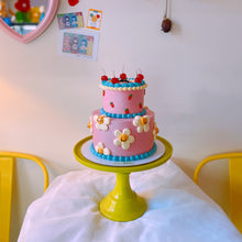 Load image into Gallery viewer, Smiley Daisy 2 tier Cake
